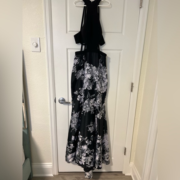 Floral Mermaid Prom Dress - Picture 4 of 12